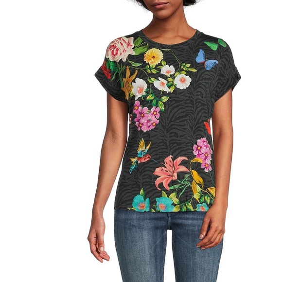 Johnny Was Blooming Breeze Relaxed Tee, XXL — NWT - Picture 1 of 6